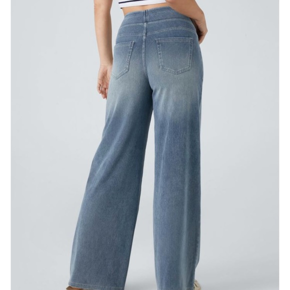Halara Flex High Waisted Baggy Wide Leg Jeans - Picture 3 of 12